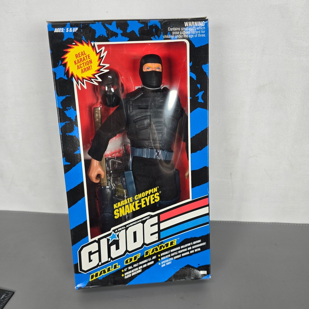 Vintage 1993 GI Joe Hall‎ of Fame Snake-Eyes 12" Action Figure Hasbro 6089 NOS